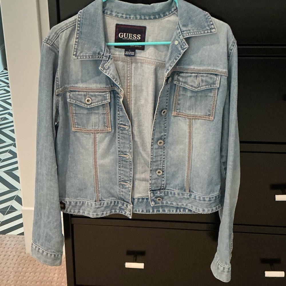 GUESS Denim Jacket in Light Blue